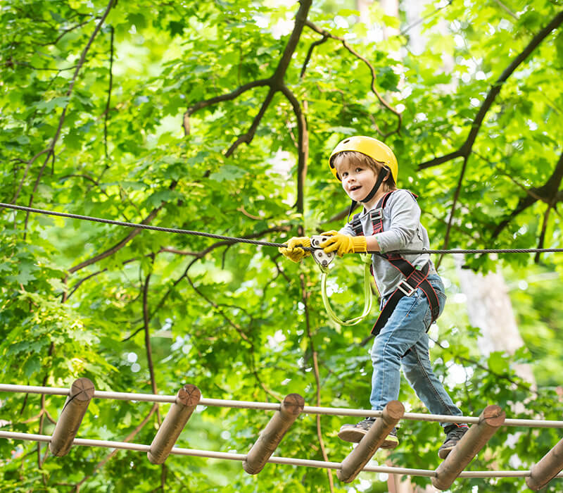 Parque de atracciones Leucate Aventuras y su actividad de arborismo