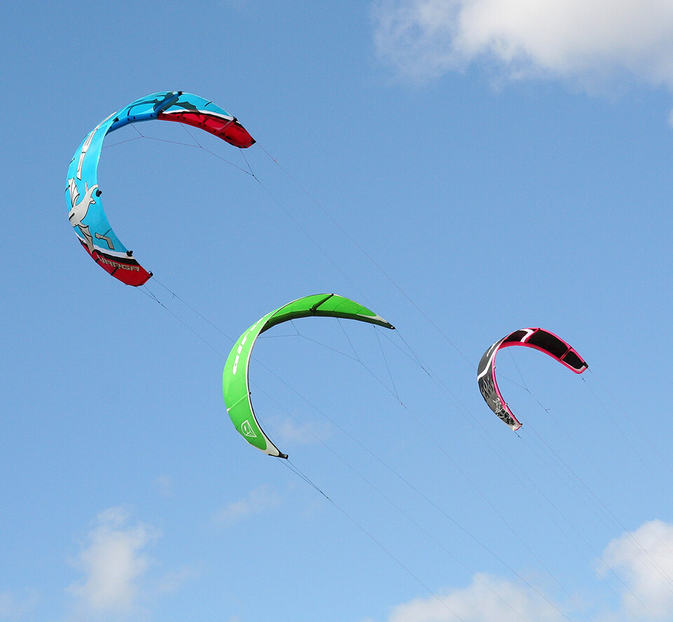 Kitesurfing at the best spots in Leucate-La Franqui, near Cap du Roc campsite in Aude