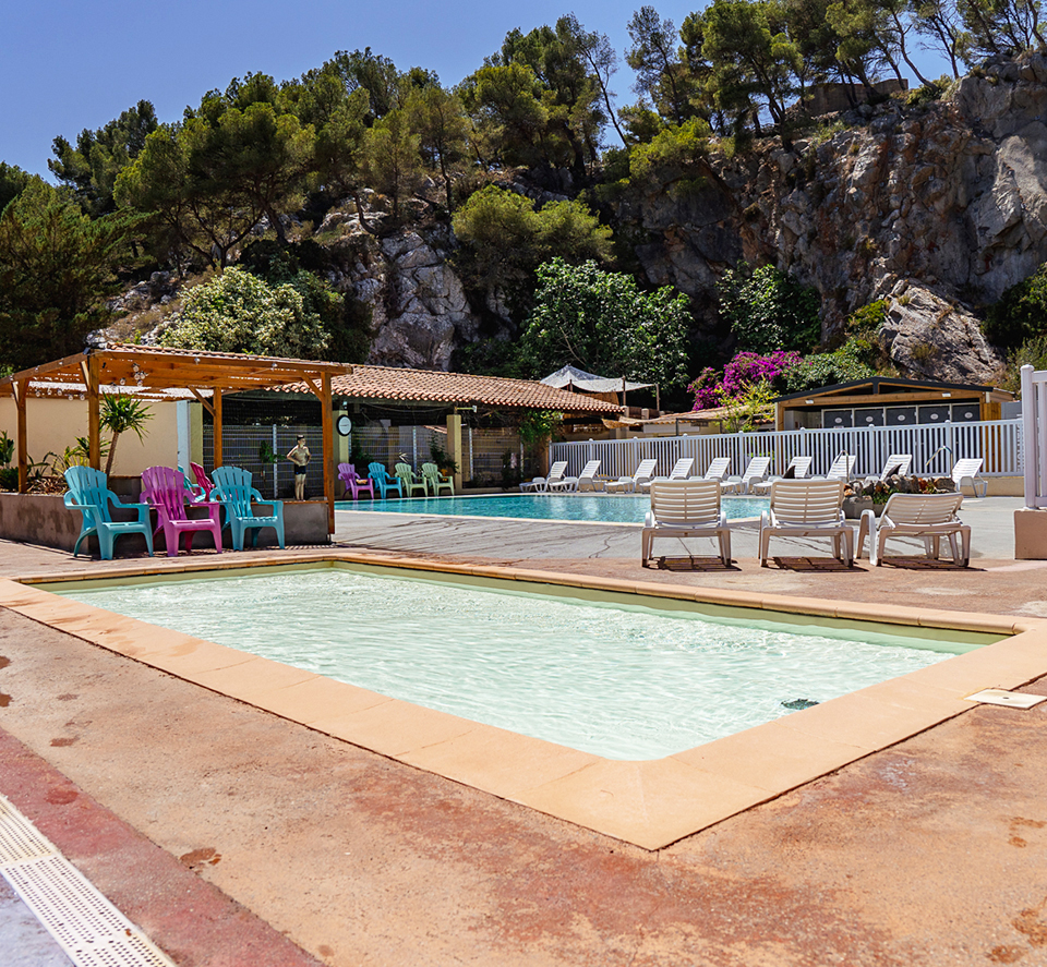 La pataugeoire de l'espace aquatique du camping du Cap du Roc, camping dans l'Aude avec piscine
