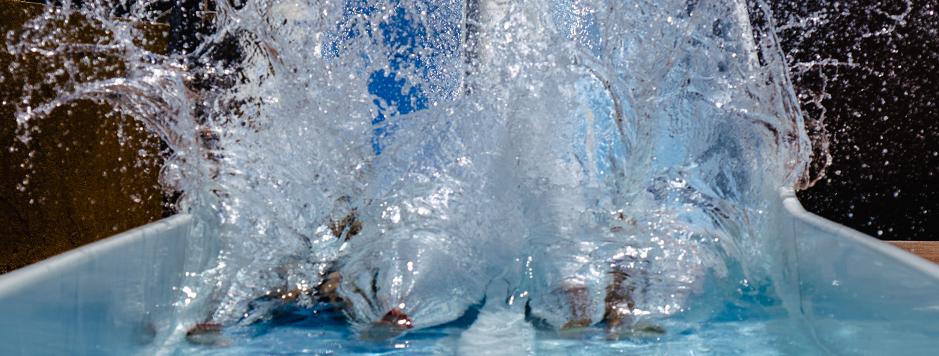 Rutsche im Wasserbereich des Campingplatzes Cap du Roc in Port-la-Nouvelle