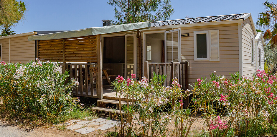 Vermietung von Mobilheimen in der Nähe von Sigean: Mobilheim Cottage 4 Personen