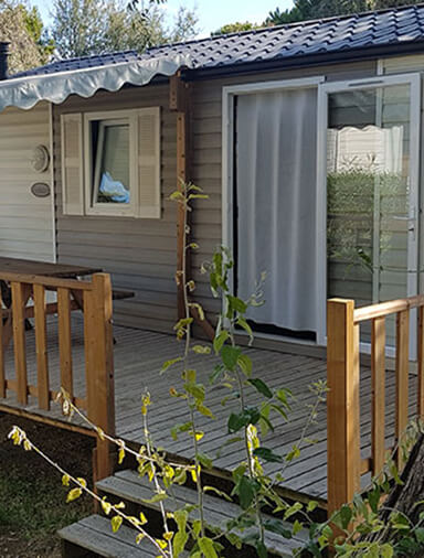 mobil-home 2 chambres, 4/6 couchages climatisé