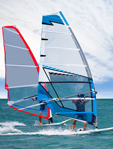 Planche à voile sur les spots de Leucate, la Palme et Gruissan